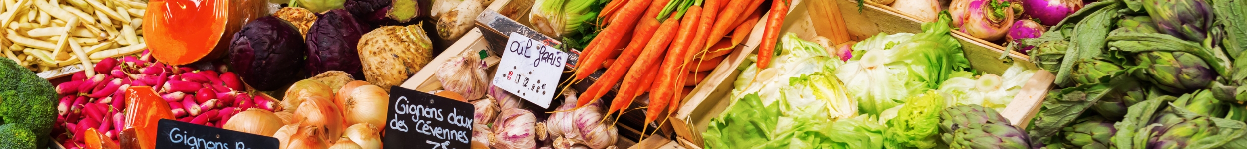 Image de fruits et légumes représentant le marché des producteurs locaux de Fleurus