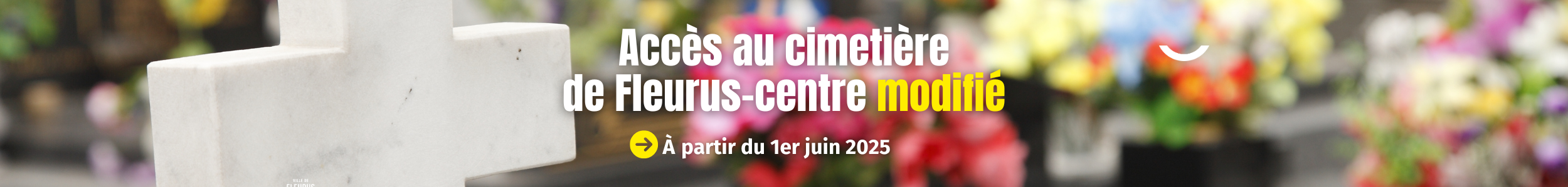 Accès au cimetière de Fleurus-centre
